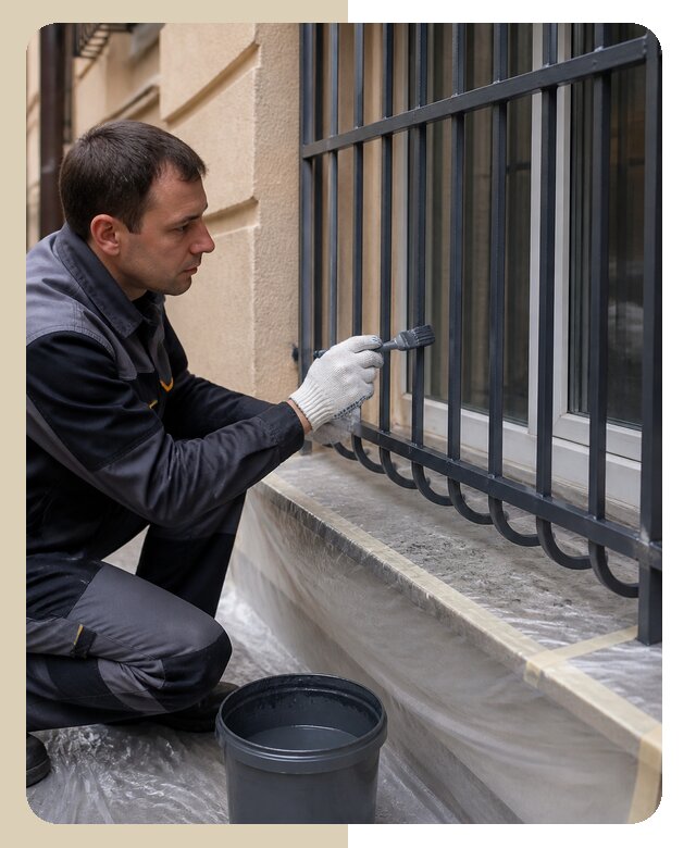 Профессиональная покраска оконных решеток в Кинели